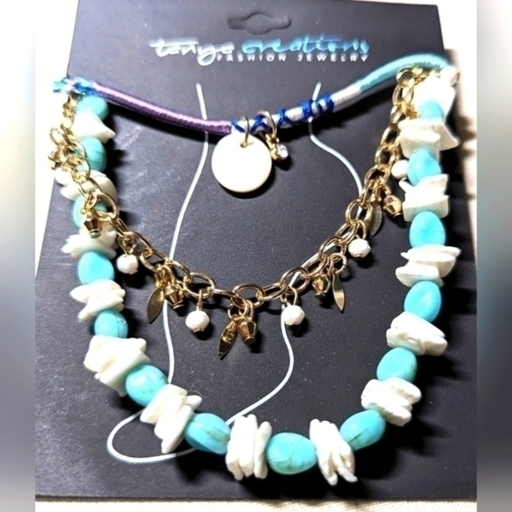 Tanya Creations designed ankle bracelets.NWT A set of Three.